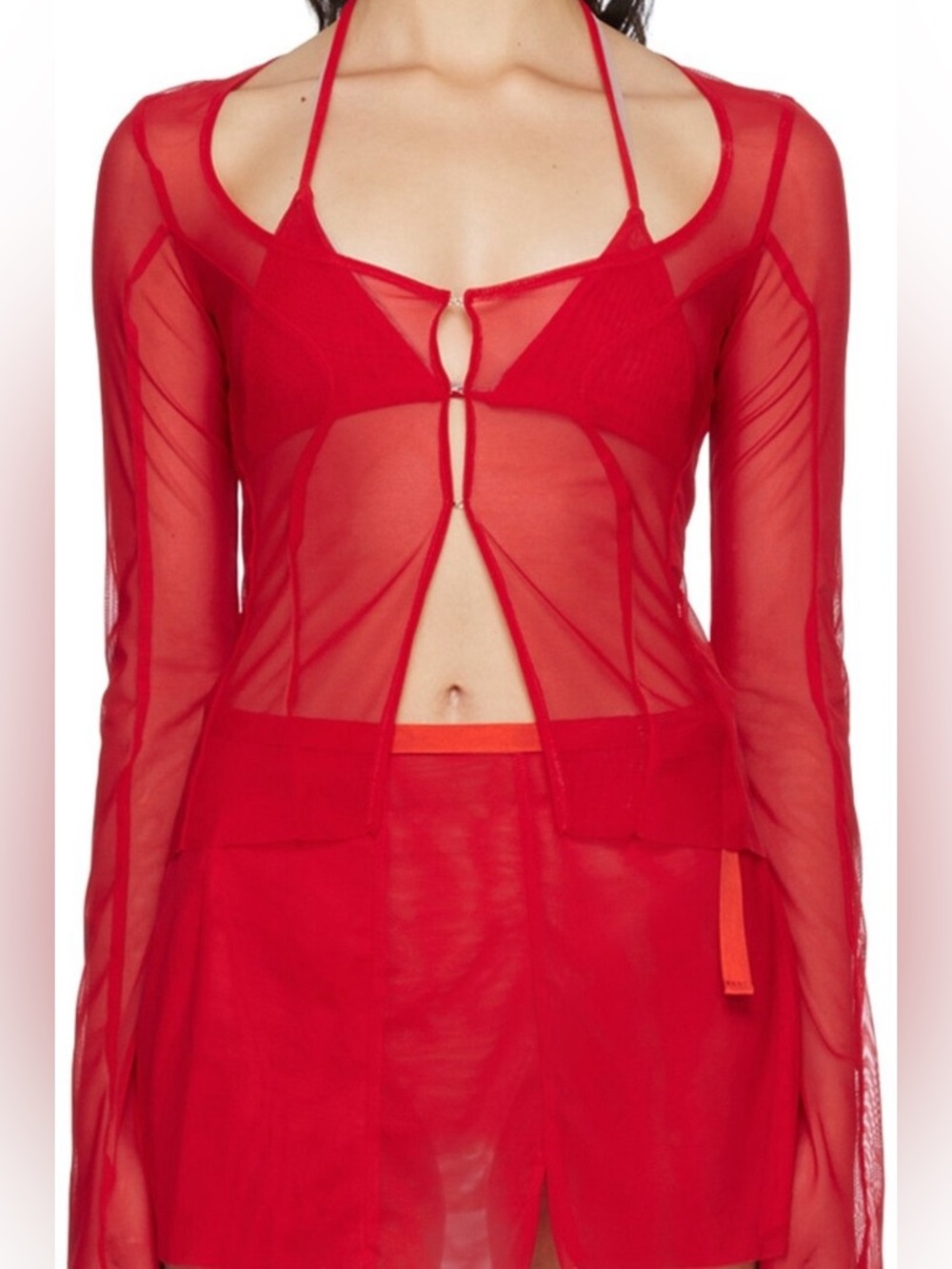 Kathryn Bowen Pulling Seamed Mesh Cardigan